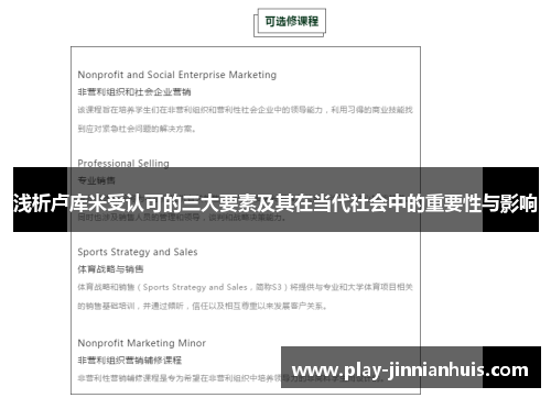 浅析卢库米受认可的三大要素及其在当代社会中的重要性与影响